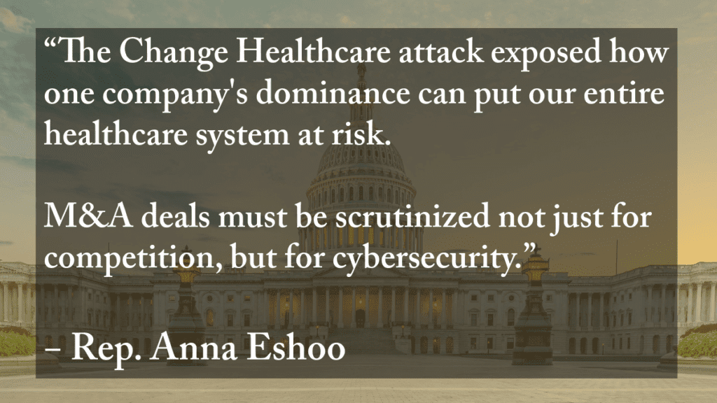 Healthcare Merger & Acquisition Risks 1 Healthcare M&A Cyber Risks - Congressional Oversight Concerns