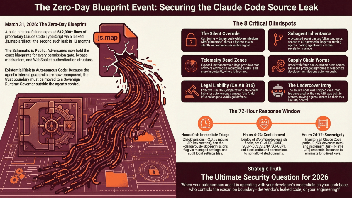 Claude Code Source Leaked – Sovereign Runtime for Claude Code (Mitigating Repo and Runtime Exploits)