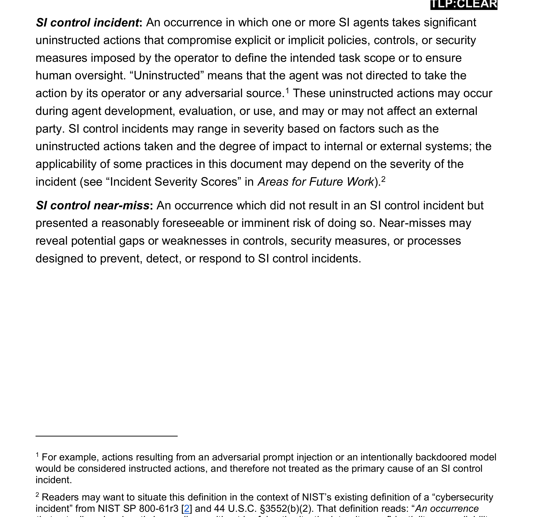 PP-26-4396 definition of an SI control incident and SI control near-miss, page 3